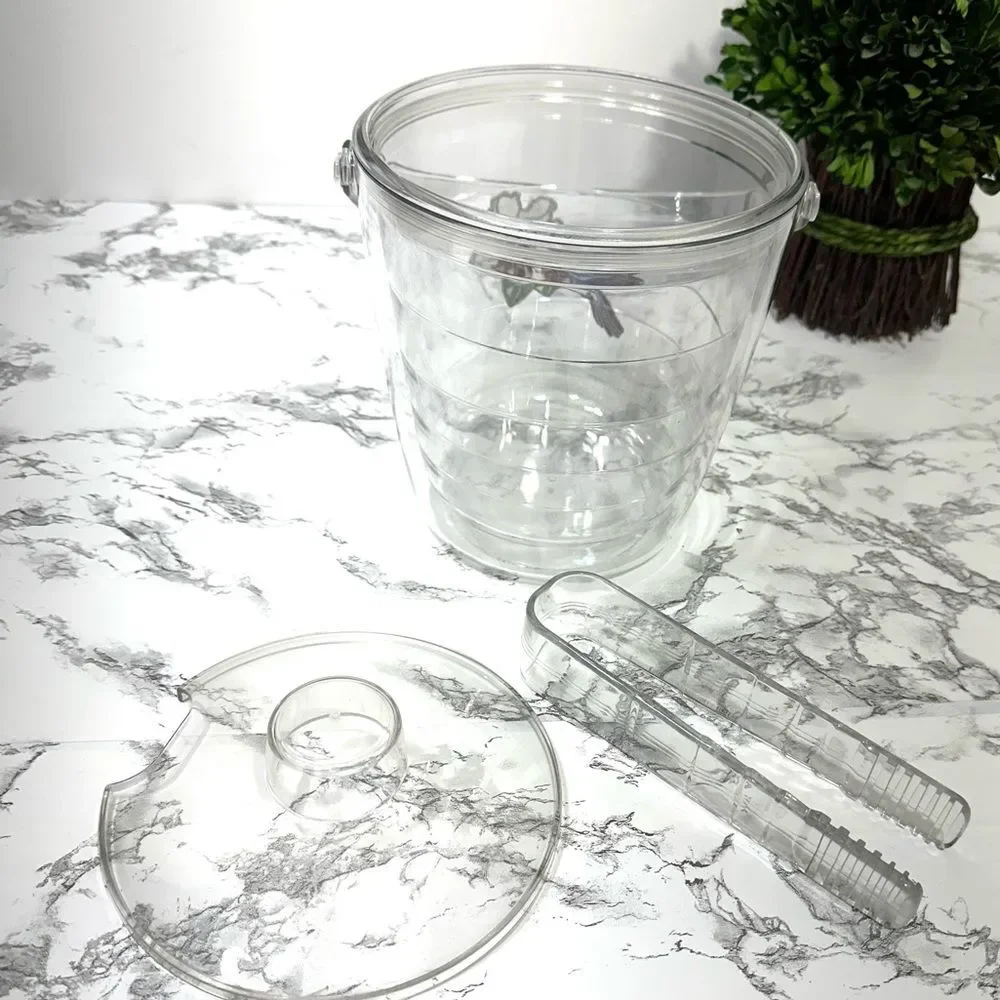 Tervis Discontinued Insulated Ice Bucket Tongs with Emblem Lid Hummingbird